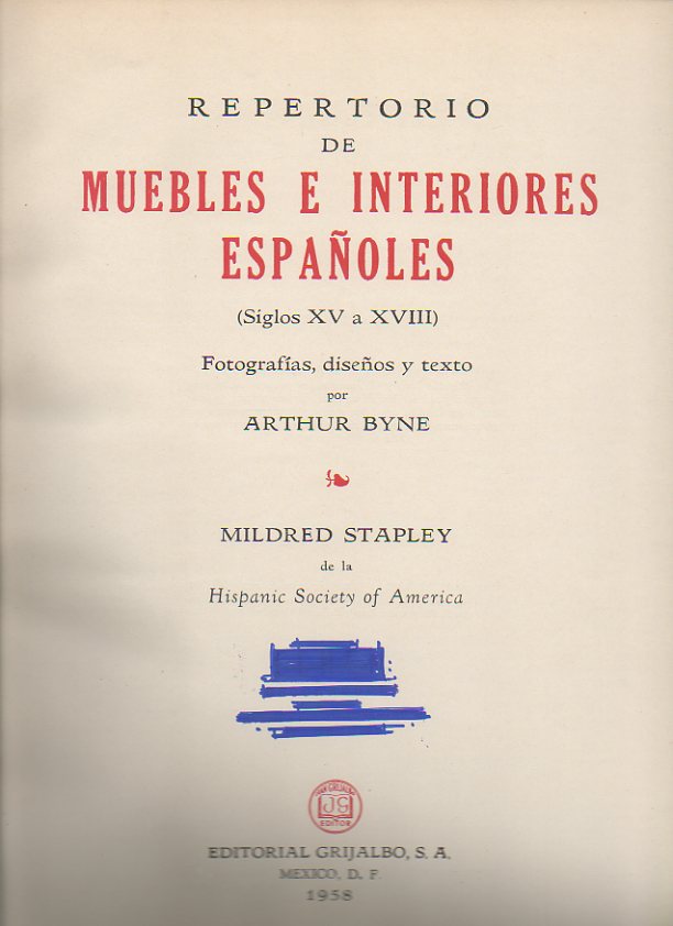 REPERTORIO DE MUEBLES E INTERIORES ESPAOLES. (SIGLOS XV A XVIII).