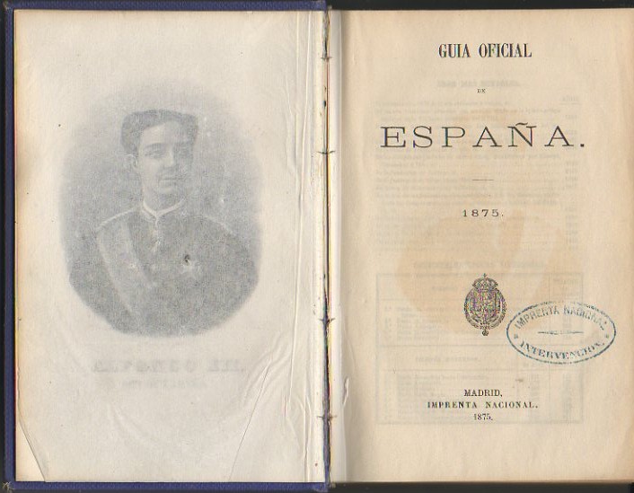 GUIA OFICIAL DE ESPAA. 1875.