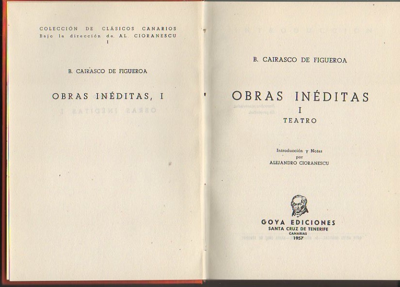 OBRAS INEDITAS. I. TEATRO.
