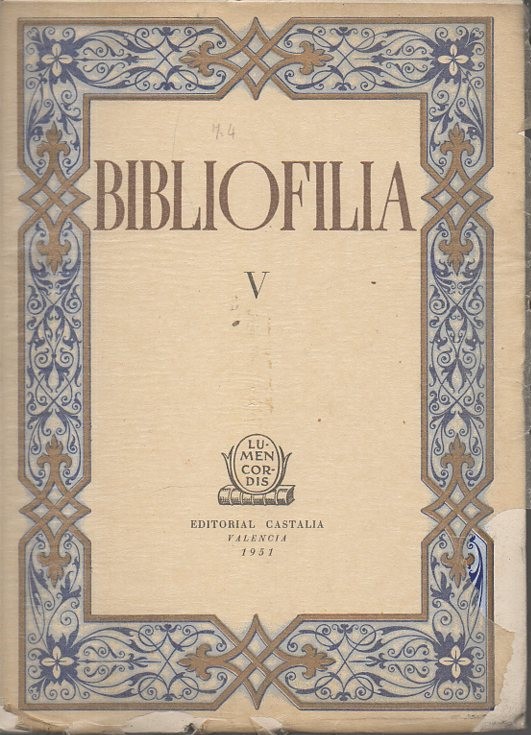 BIBLIOFILIA. VOLUMEN V.