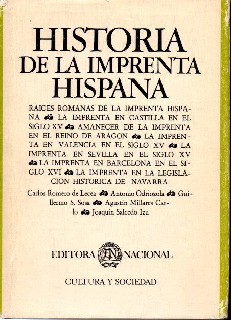 HISTORIA DE LA IMPRENTA HISPANA.