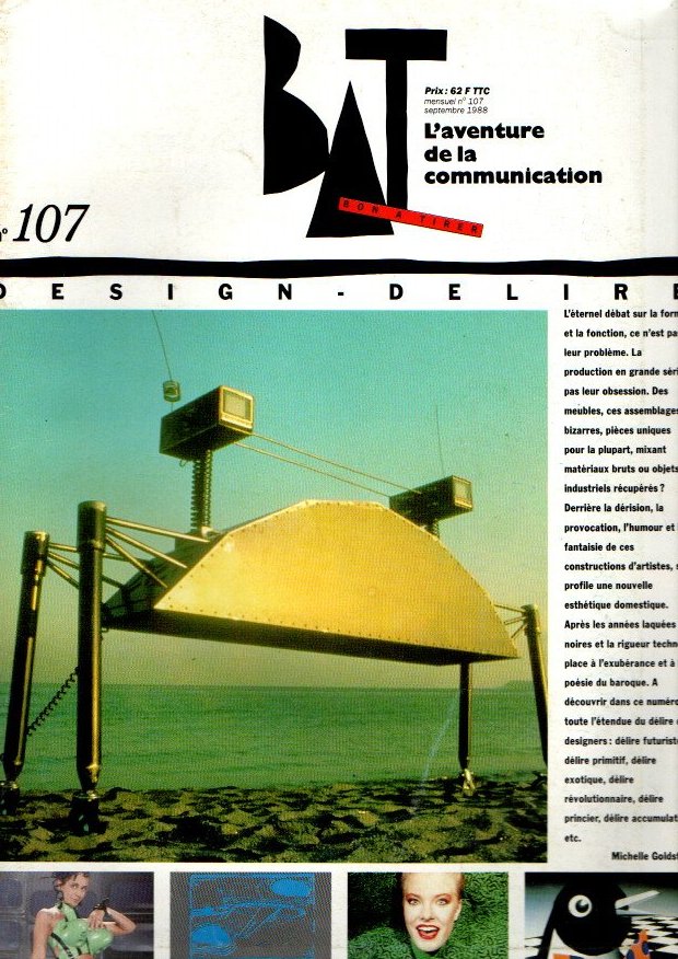 BAT. BON A TIRER. L'AVENTURE DE LA COMMUNICATION.  N. 107. SEPTEMBRE. 1988. DESING-DELIRE.