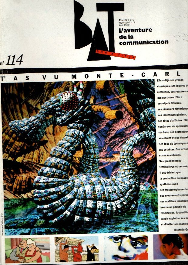 BAT. BON A TIRER. L'AVENTURE DE LA COMMUNICATION.  N. 114. AVRIL. 1989. T'AS VU MONTE-CARLO.