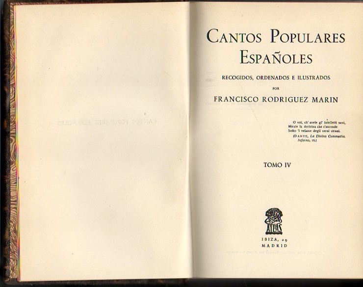 CANTOS POPULARES ESPAOLES. TOMO IV.