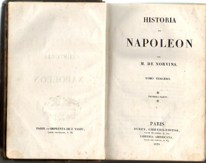 HISTORIA DE NAPOLEON. TOMO TERCERO.