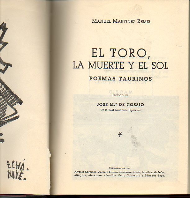 EL TORO, LA MUERTE Y EL SOL. POEMAS TAURINOS.