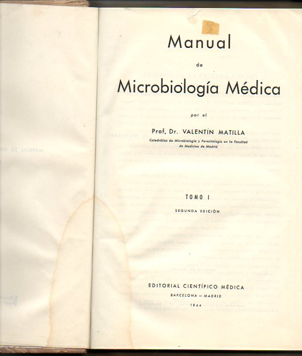 MANUAL DE MICROBIOLOGIA MEDICA.