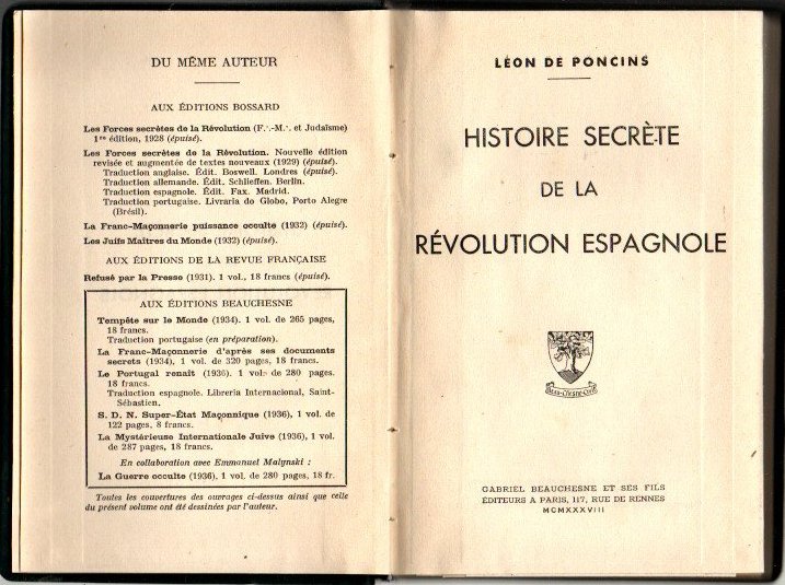 HISTOIRE SECRETE DE LA REVOLUTION ESPAGNOLE.