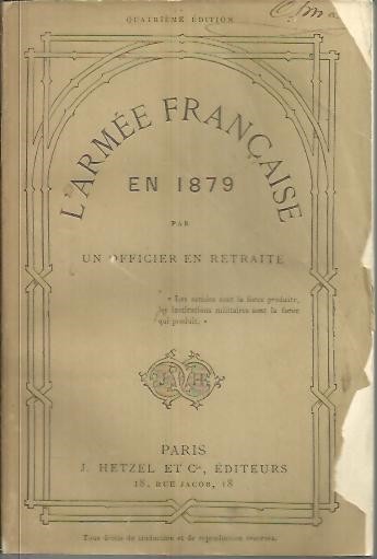 L'ARMEE FRANAISE EN 1879.