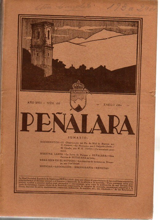 PEALARA. REVISTA ILUSTRADA DE ALPINISMO. AO XVII. DEL NUM. 193 ENERO 1930 A AO XVIII NM. 204 DICIEMBRE 1930. 12 NUMEROS. AO COMPLETO.